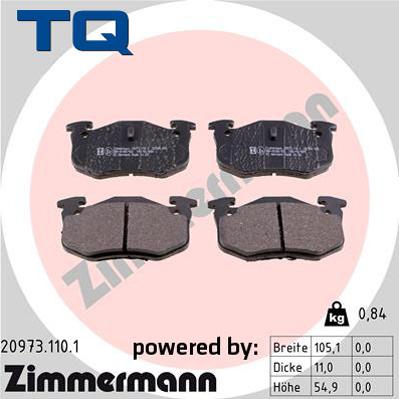 TQ 222632 - Brake Pad Set, disc brake autospares.lv