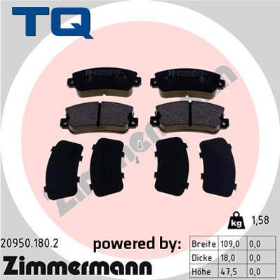 TQ TQ-BP0008 - Brake Pad Set, disc brake autospares.lv