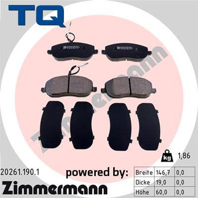 TQ 222622 - Brake Pad Set, disc brake autospares.lv