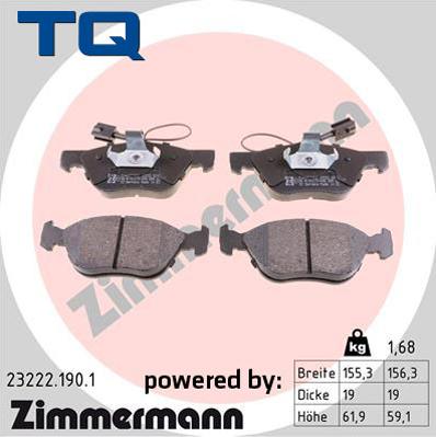 TQ 222679 - Brake Pad Set, disc brake autospares.lv