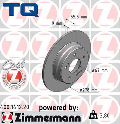 TQ 222749 - Brake Disc autospares.lv