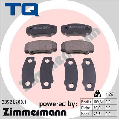 TQ TQ-BP0078 - Brake Pad Set, disc brake autospares.lv