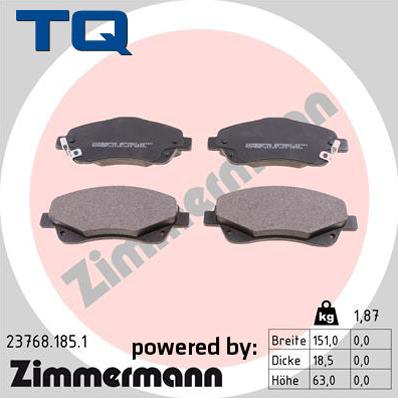 TQ 222704 - Brake Pad Set, disc brake autospares.lv