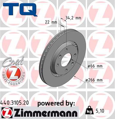 TQ 222774 - Brake Disc autospares.lv