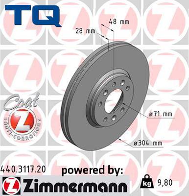 TQ TQ-BD0085 - Brake Disc autospares.lv