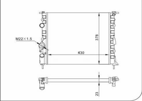 TQ 70044 - Radiator, engine cooling autospares.lv