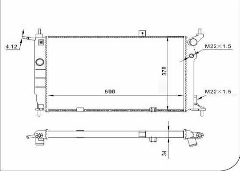 TQ 70043 - Radiator, engine cooling autospares.lv