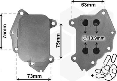 TQ TQ-40003396 - Oil Cooler, engine oil autospares.lv