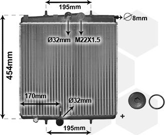 TQ TQ-40002188 - Radiator, engine cooling autospares.lv