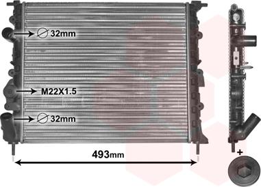 TQ TQ-43002197 - Radiator, engine cooling autospares.lv