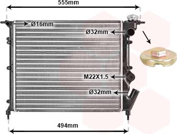 TQ TQ-43002109 - Radiator, engine cooling autospares.lv