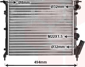 TQ TQ-43002132 - Radiator, engine cooling autospares.lv