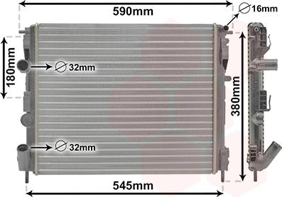 TQ TQ-43002272 - Radiator, engine cooling autospares.lv