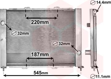 TQ TQ-4300M388 - Radiator, engine cooling autospares.lv