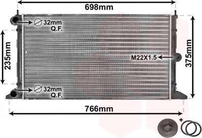 TQ TQ-58002188 - Radiator, engine cooling autospares.lv