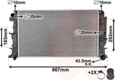 TQ TQ-58002271 - Radiator, engine cooling autospares.lv