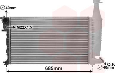 TQ TQ-09002140 - Radiator, engine cooling autospares.lv