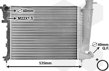 TQ TQ-09002154 - Radiator, engine cooling autospares.lv