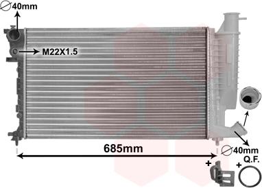 TQ TQ-09002155 - Radiator, engine cooling autospares.lv