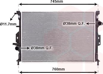 TQ TQ-18002424 - Radiator, engine cooling autospares.lv