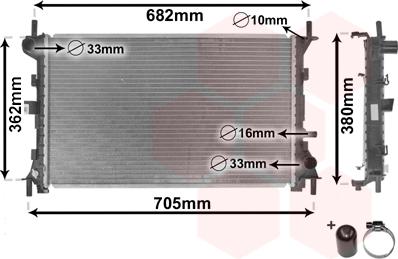 TQ TQ-18002264 - Radiator, engine cooling autospares.lv