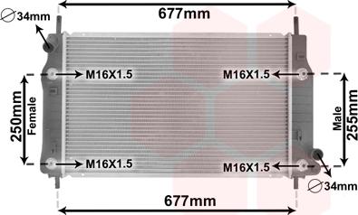 TQ TQ-18002223 - Radiator, engine cooling autospares.lv