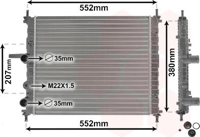 TQ TQ-17002182 - Radiator, engine cooling autospares.lv