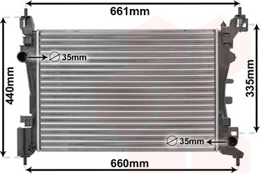 TQ TQ-17002318 - Radiator, engine cooling autospares.lv