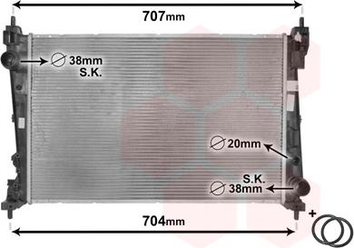 TQ TQ-17002312 - Radiator, engine cooling autospares.lv