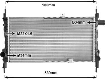 TQ TQ-37002063 - Radiator, engine cooling autospares.lv