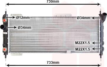 TQ TQ-37002200 - Radiator, engine cooling autospares.lv