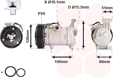 TQ TQ-2701K703 - Compressor, air conditioning autospares.lv