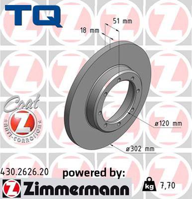 TQ TQ-BD0850 - Brake Disc autospares.lv