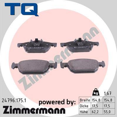 TQ TQ-BP0882 - Brake Pad Set, disc brake autospares.lv