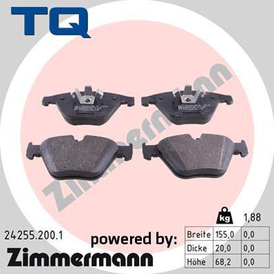 TQ TQ-BP0726 - Brake Pad Set, disc brake autospares.lv