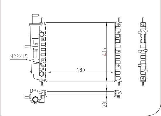 TQ TQ-YMLR406 - Radiator, engine cooling autospares.lv