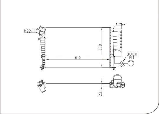 TQ TQ-YMLR436 - Radiator, engine cooling autospares.lv