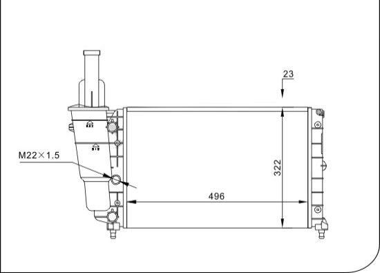 TQ TQ-YMLR069 - Radiator, engine cooling autospares.lv