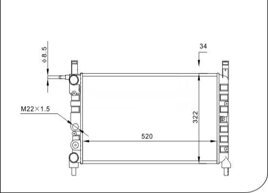 TQ TQ-YMLR195 - Radiator, engine cooling autospares.lv