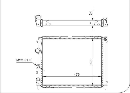 TQ TQ-YMLR198 - Radiator, engine cooling autospares.lv