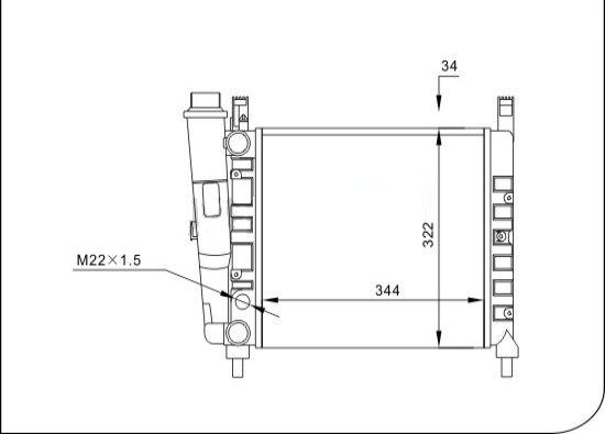 TQ TQ-YMLR107 - Radiator, engine cooling autospares.lv