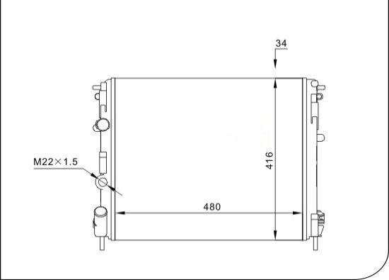 TQ TQ-YMLR185 - Radiator, engine cooling autospares.lv