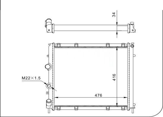 TQ TQ-YMLR183 - Radiator, engine cooling autospares.lv