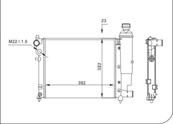 TQ TQ-YMLR138 - Radiator, engine cooling autospares.lv