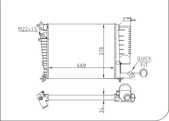 TQ TQ-YMLR342 - Radiator, engine cooling autospares.lv