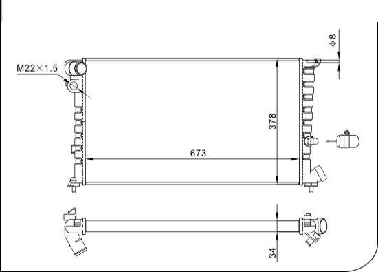 TQ TQ-YMLR302 - Radiator, engine cooling autospares.lv