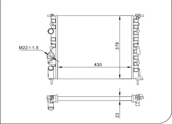 TQ TQ-YMLR290 - Radiator, engine cooling autospares.lv