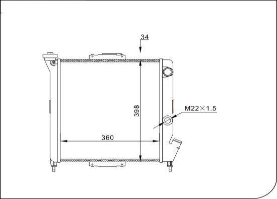 TQ TQ-YMLR256 - Radiator, engine cooling autospares.lv