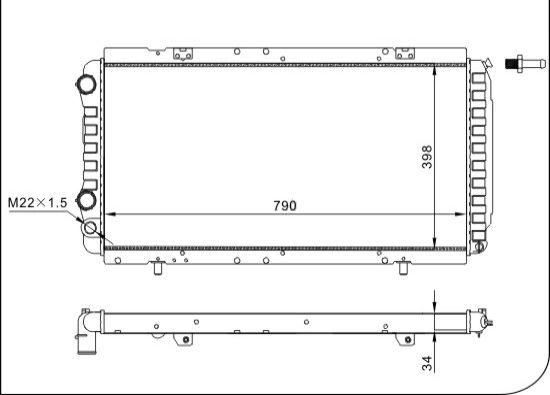 TQ TQ-YMLR266 - Radiator, engine cooling autospares.lv