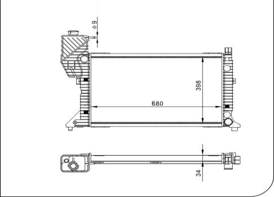 TQ TQ-YMLR216 - Radiator, engine cooling autospares.lv